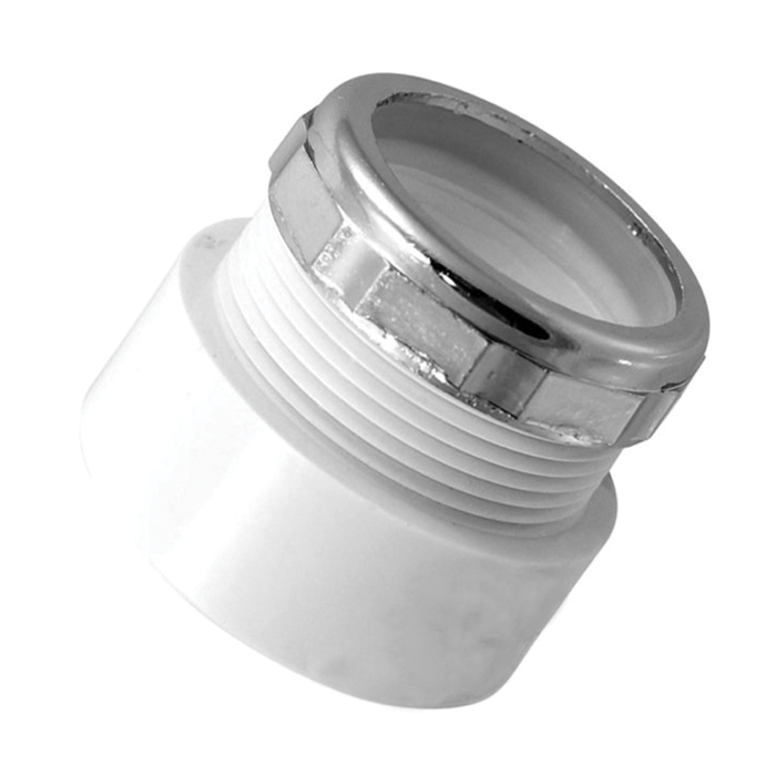 11/2 PVCDWV H X SJ FEM TRAP ADAPTER W/CHROME NUT AND WASHER